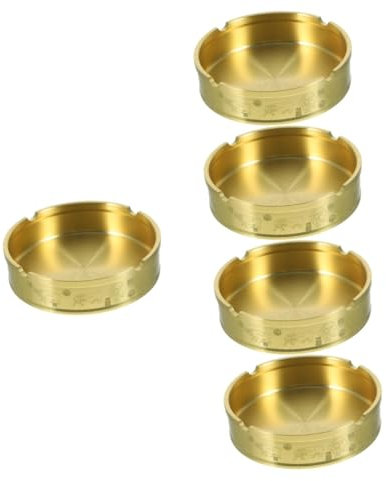 TOPBATHY 5St Weihrauchbrennerbasis aus Messing dekorative Kupferornamente Goldener Weihrauchbrennersockel Aschenbecher für Räucherstäbchenhalter Basis für Weihrauchbrenner