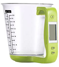 Wedhapy Tasses à mesurer numériques Instrument de Mesure électronique de Cuisine Pichet doseur numérique Multifonction Balance de Volume de Cuisine avec écran LCD Amovible Vert