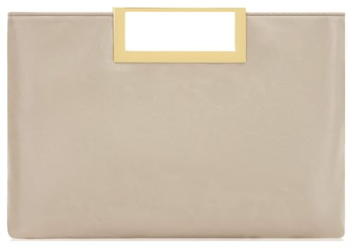 Milisente Damen-Clutch, Leder, Hochzeit, Umschlag, Abendtasche, für formelle Partys, mit Griff