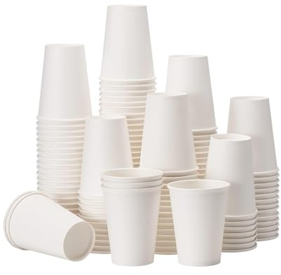 8oz Single Wall White Paper Cups – 1000-Pack, Leak-Resistant, Eco-Friendly & Recyclable, Lids Sold Separately, For Hot/Cold Drinks, Ideal for Coffee, Tea, Juice, Smoothies, Catering, Wholesale