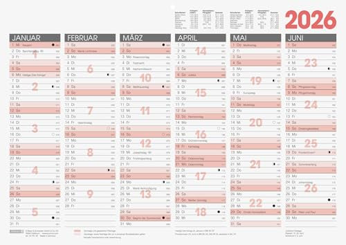 BRUNNEN Tafelkalender 2026 | A3 quer