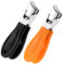 YUXIANLB Juego de cortaúñas profesional, diseño ergonómico inclinado de mango largo para uñas gruesas encarnadas, personas mayores, manos artríticas, cortaúñas de acero inoxidable resistente para el