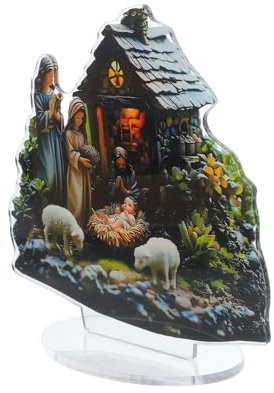 TOYANDONA Acrylstatuen Zur Geburt Jesu Für Tischdeko Weihnachtsdekorationen Mit Jesus Für Innenbereich Jesus-dekor Zuhause Und Büro