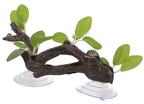 HOMOBABE Terrarium Dekoration Kunstharz Für Reptilien Künstliche Äste Mit Saugnapf Für Aquarien Und Terrarien Natürliche Verstecke Für Eidechsen Und Geckos