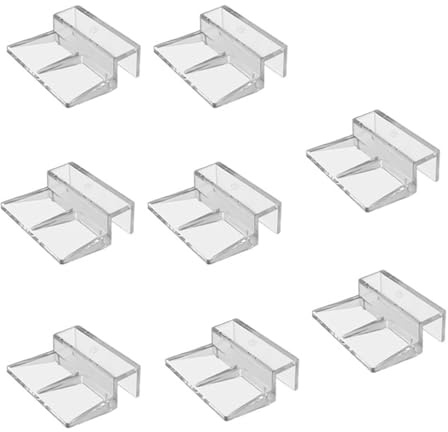Chenxi Studio 8 Stück rahmenlose Aquarium-Deckel-Clips, einfache Installation, Acryl für Aquarien, Abdeckungen, Halterungen, Acryl, Aquarien, Deckelhalter
