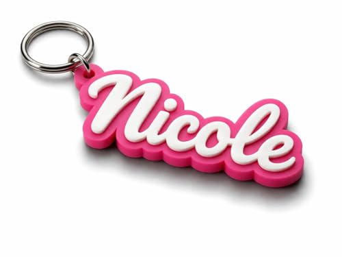 Generico Portachiavi Personalizzato con Nome 3D – Scegli Colori e Font – Idea Regalo Unica per Bambini, Coppie e Amici