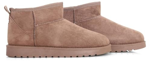 Women’s Suede Ankle Boots – Classic Mini Snow Boots with Warm Lining, Lightweight & Non-Slip Sole for Winter Daily Wear (COFFEE, Adult, Women, 5, Numeric, UK Footwear Size System, Medium)