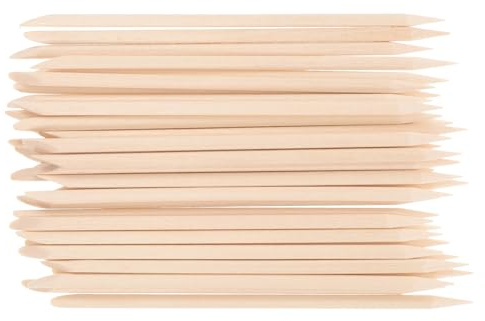 Hemobllo 100 Bâtonnets de Manucure en Bois Multifonction Faciles à Utiliser pour Pédicure et Retouches D'ongles en Déplacement Couleur Beige