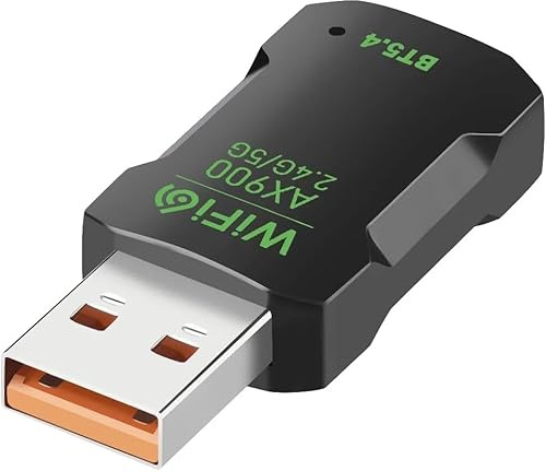 Adattatore WiFi 6 900 Mbps, 2 in 1 USB Bluetooth 5.4 Scheda di Rete 2.4G 5G Wireless USB Dongle Ricevitore Driver gratuito per PC
