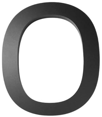 1 pz indirizzo grande porta moderna alfabeto numero civico galleggiante lettere segno 0-9 numeri neri 125mm 5 pollici casa all'aperto(0)