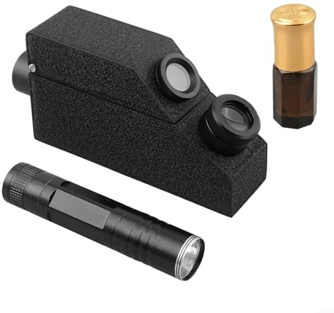 Shophubio Edelstein-Refraktometer 1.30-1.81 RI, tragbarer Edelstein-Identifikator mit Doppelbrechungsmessung, Schmuck-Testwerkzeug-Kit mit Öl und Licht (A)