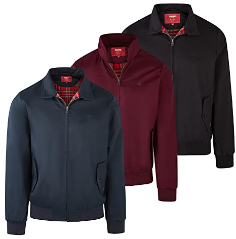 merc London Harrington Navy - Casual jacka för män, Azul, L