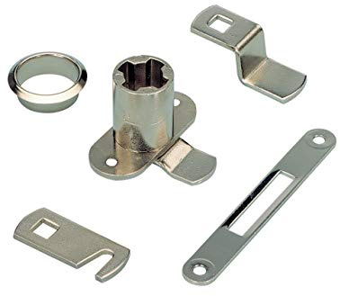 HETTICH PRESTIGE 2000 Zylinder-Hebelschloss Z23 Set, ø18, Stahl vernickelt