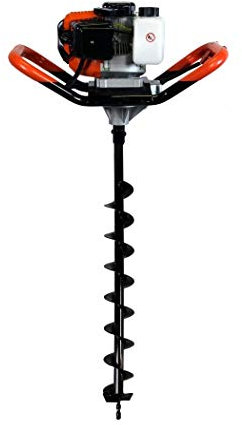 GT Garden Benzin Erdlochbohrer 3 PS, 52 cm3, inkl. 1 Bohrer 80 mm