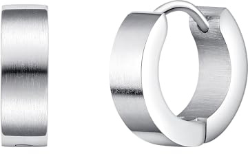 True Rebels Herren-Ohrringe Edelstahl silber - Herren-Creolen Edelstahlschmuck Herrenschmuck