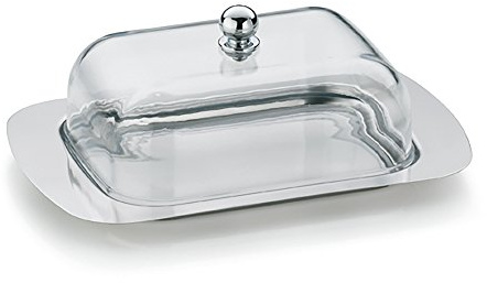 Kela Butterdose Baldo, Stahl/Kunststoff, Silber/Transparent, 11466, 18,5 x 12,5 x 5,5 cm