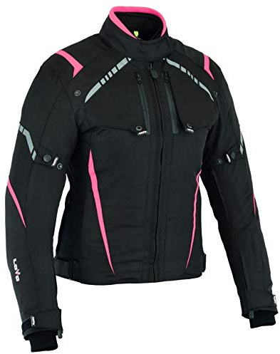 LOVO - Chaqueta Moto Mujer 4 Estaciones Tricapa Corta - Chaqueta Moto Verano e Invierno de Alta Resistencia - Estilo Deportivo y Diseño Ligero - Cazadora Moto Mujer para Todas las Estaciones