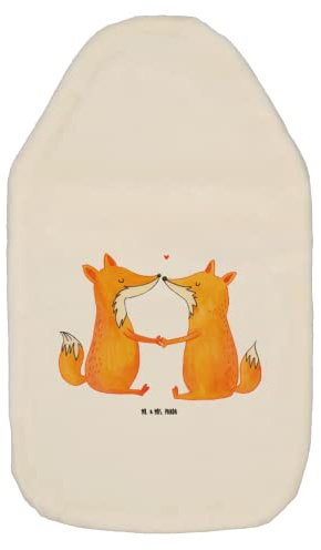 Mr. & Mrs. Panda Wärmflasche Füchse Liebe - Geschenk, Kleine Wärmflasche, Körnerkissen, Partner, Fuchs, Bettflasche, Paar, Wärmekissen,