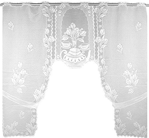 Arsvita Bogengardine 120x105 cm (BxL) in weiß - Design: Bella