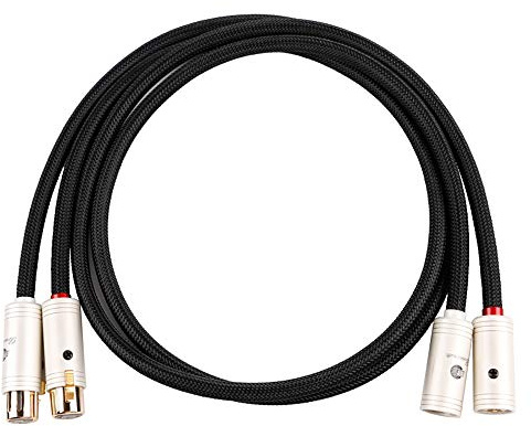 BOAACOUSTIC JIB Cavo XLR Professionale Cavo XLR Bilanciato 1.5M Neutrik Femmina Maschio a 3 PIN HiFi (1.5 Metri, 2-PACK/SET)