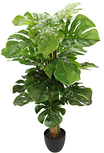 Künstliche Splitphilopflanze Monstera Kunst-Pflanze Seidenblumen Real Touch grün Kunstpflanzen künstliche Pflanzen Splitphilo Pflanze Dekopflanze Zimmerpflanze Baum Kunstbaum Büropflanze Grünpflanze