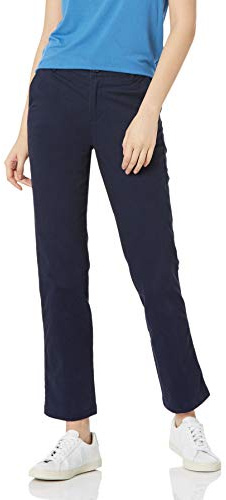 Amazon Essentials Women's Slim Fit, Straight Leg Mid-Rise Stretch Twill Chino Pant, Navy, 10