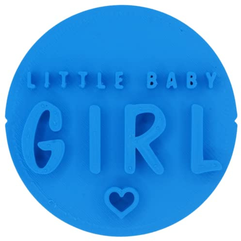 Little Baby Girl Heart Cookie Stamp Fondant Embosser 6cm (2.36 inches) Made in The UK for Baking, Cooking, Fondant, Icing, Cupcake, Cookie, Cake, Biscuits, Decoration