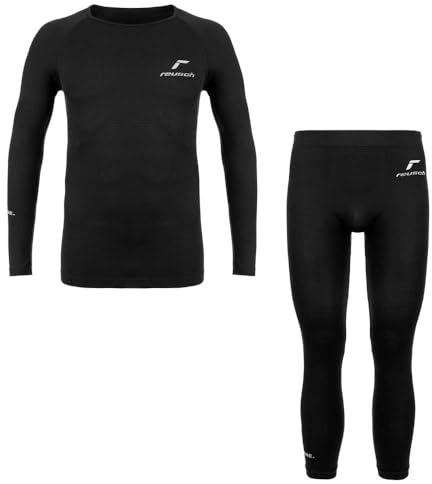Reusch Thermounterwäsche Set für Kinder | warm, atmungsaktiv & nahtlos | bequeme Funktionsunterwäsche, Skiunterwäsche für Outdoor & Wintersport, Größe 110-176, Underwear Set Junior WARM