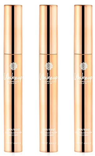 Wakeup Cosmetics - Kit Occhi Magnetic Look - Contiene 3x Shout-Out Mascara, per Ciglia più Lunghe e Definite, Colore Nero