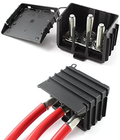 Autowiring 3 Way M8 8mm Battery Cable Power Junction/Distribution/Connector Jointing Box 120 AMP