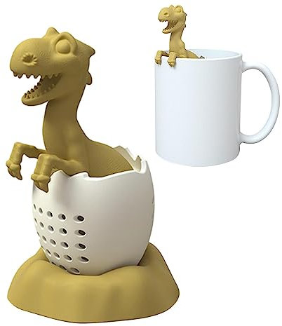 Infuseur de thé dinosaure en silicone | Infuseur à thé en silicone pour feuilles mobiles - thé en silicone silicone thé en vrac raide pour thé à la maison thé parfumé tisane Novent