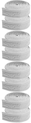 ULTECHNOVO 8 Rolls Baseboard Ceiling Tiles Caulk Home Caulking Tape Floor Trim Strip 3d Wallpaper Borders Adhesive Wall Border Wall Corner Decal Caulk Tape White Applique Modeling Foam Office