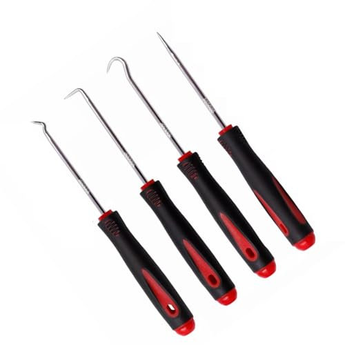 Ryaupy 4 Pezzi di Rimozione del paraolio, Attrezzi Officina Gancio di Prelievo di Precisione di Riparazione Kit, Strumenti di Riparazione Automatica per la Rimozione di Paraolio O-Ring