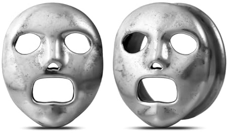 Ponwag 0 g 00 g örongauge mässing öronproppar gauge för öra, hjärta, söt, cool, örontunnel, punk, unik öronstretch expanderare, kroppspiercing smycken för kvinnor och män.