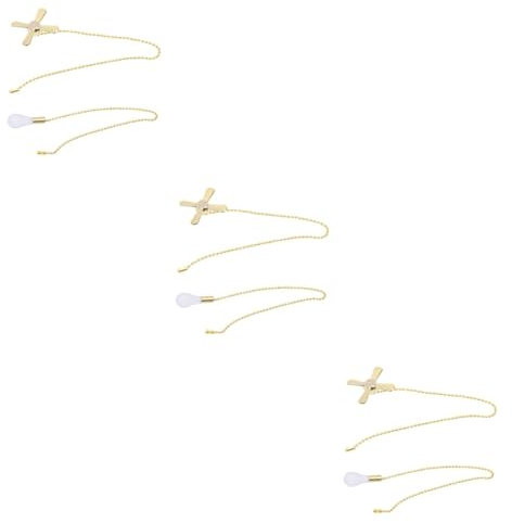 UKCOCO 3sätze Metall Beaded Zugkette Mit Pendel Und Verbindungsstück Stilvolles Zubehör Für Deckenventilatoren Und Beleuchtung Langlebig Und Elegant