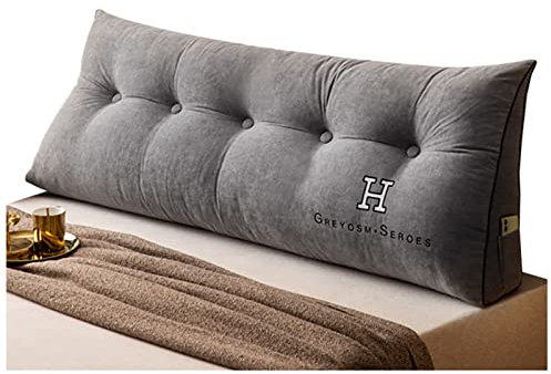 LANAZU Dreieckiges Kopfteilkissen, Lesekissen zur Unterstützung der Bettpositionierung, keilförmiges weiches Kissen, geeignet für Schlafzimmer und Wohnzimmer (Black 31in)