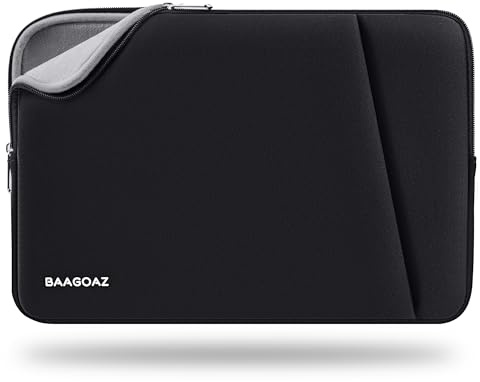 BAAGOAZ 13-14 Zoll Laptop Hülle MacBook Tasche Sleeve Schutzhülle, Schwarz | Laptophülle Laptoptasche für 13,3 PC Notebook Chromebook, und 14,2 MacBook Pro M5 M4 M3 M2 M1 Pro/Max 2026 2025 2024 2023