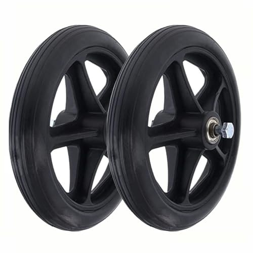 BEEGMA Roues Avant de Fauteuil Roulant Roulette Avant de 14/15/17/20/19cm Antidérapantes PVC Roulette Avant Roue Solide Avant Lot de 2(15cm(6inch))