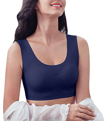 TYUIOP Cotton Sports Bra Minimiser Bras for Women UK 2 Pack Non Wired Bra Nursing Bras Tube for Women Sports Plus Size G Cup Minimiser Extenders