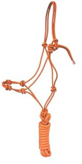 German Riding Knotenhalfter 4 Knots inkl. Strick orange