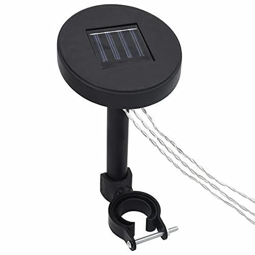 LED Gazebo String Lights with Solar Panel - Steel Frame Pavilion Tent Shelter with Mosquito Netting and 2 Tier Roof for Patio Garden Canopy