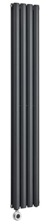 MILANO 1000W Anthracite Double Panel Electric Radiator Plug 1600x236mm
