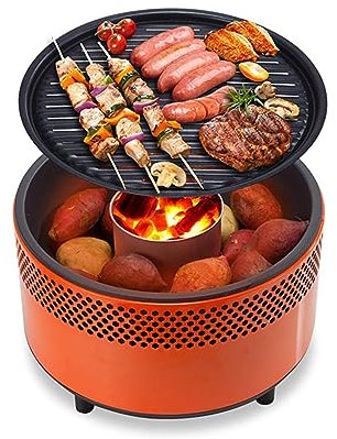 Barbecue de table en acier inoxydable au charbon de bois pour pique-nique en plein air, camping, gril électrique portable avec plaque amovible, idéal pour le talonnage et le barbecue, petite table de