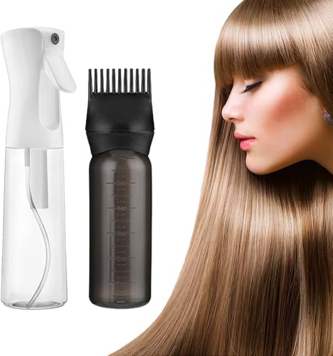 Aplicador de aceite para el pelo, botella pulverizadora para cabello, 200 ml, botella aplicadora de pelo de 170 ml, aceite para el cabello, botella pulverizadora de agua, botella pulverizadora de agua