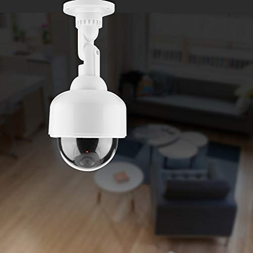 CFTGIW Dummy Säkerhetskamera Kupolform Blinkande Falsk Säkerhetskamera 360° Rotationskamera Högkvalitativt Material Dummy KameraFalsk SäkerhetskameraCCTV CameraDome CameraFake Dome Security