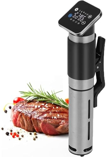 Pveanns Cuiseur sous Vide de précision, cuiseur de précision WiFi avec thermoplongeur, Chauffage à Circulation 3D, contrôle Via Application, contrôle de la température de 0 à 90 °C, étanche IPX7
