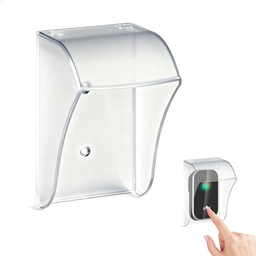 Klingeltaster Abdeckung Transparente PC Türklingel Regenschutz mit Schrauben,Universal wasserdichte Abdeckung für Türklingel Klingelknopf Klingeltaster Funkklingel Außentürklingel