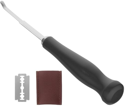 Toyvian Taglierini per Pane con Manico Ergonomico Nero Strumenti per Rifinitura Impasto e Incisione Manuale Accessori da Forno per Panettieri Professionisti e Amatori