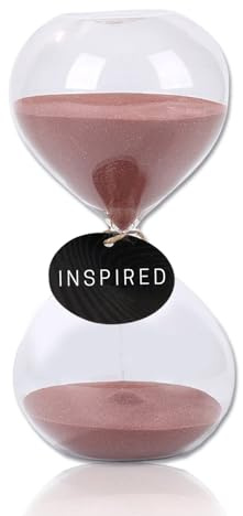 GNEGNI LIFE Fluffige Bauchige Form Sanduhren, 30 Minuten Sanduhr, Brauner Sand, Glas Deko Sanduhren, Mittlere Sanduhr für Zuhause, Schreibtisch, Klassenzimmer, Büro, Hochzeitsdekoration