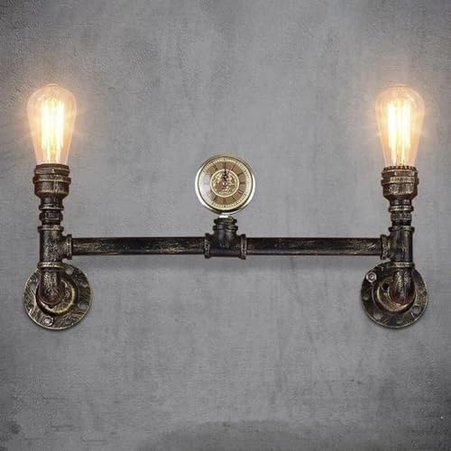 V-intage Vapore in Metallo Vanity Muro di Montaggio Industriale Pipa Acqua Salotto Soggiorno Antico Lampada da Parete a Filo, lampadario